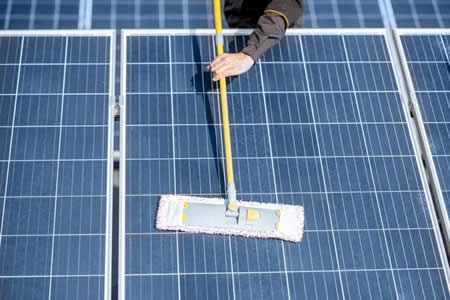 Solar panel cleaning